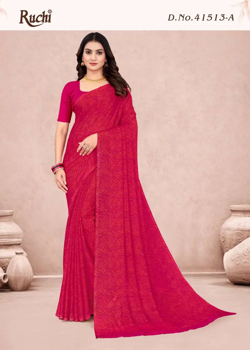 Star Chiffon Lehriya Vol 13 By Ruchi Chiffon Saree Orders In India